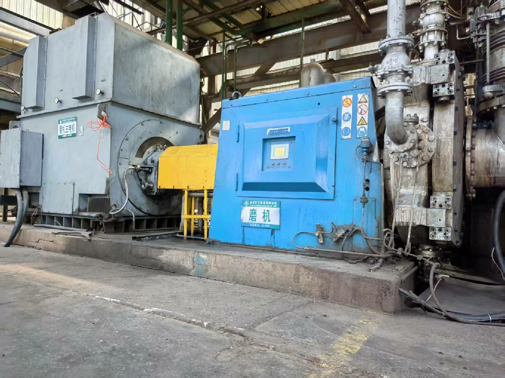 Close-up of density board production equipment