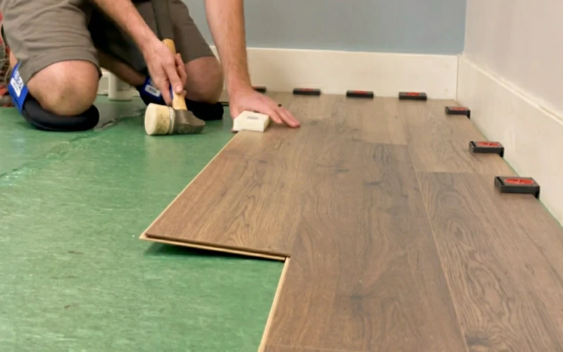 installation start of laminate