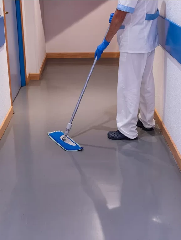 flooring in hospital cleaning