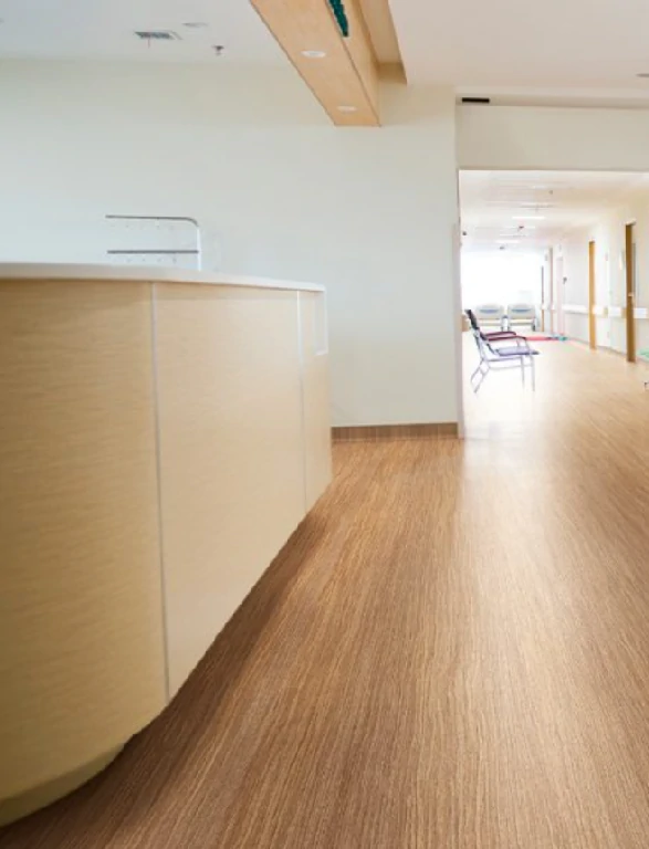 hospital flooring in lobby